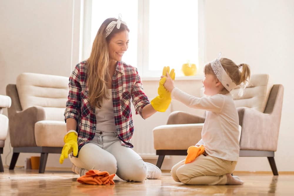 Cleaning your house with children | Valley Restoration & Construction services