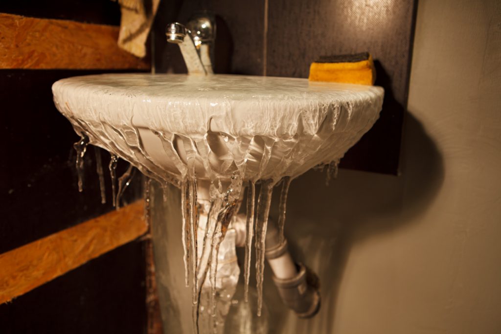 Frozen sink | Winter-proof your home | Valley Restoration and Construction