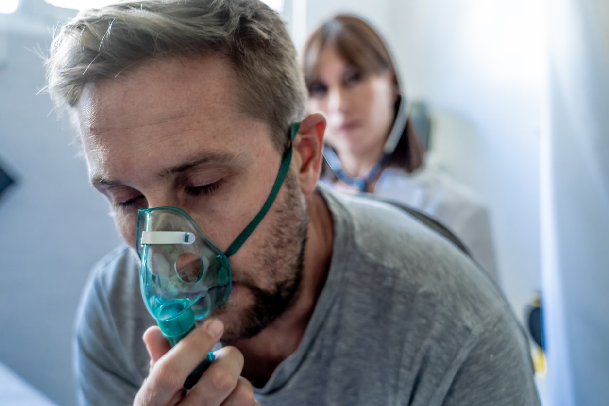 Man with smoke-damaged lungs | Valley Restoration and Construction